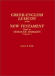 Greek-English lexicon of the new testament : based on semantic domains /