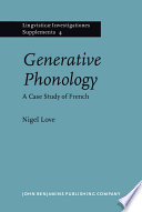 Generative phonology a case-study from French /