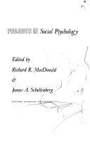 Selected readings and projects in social psychology. /