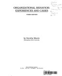 Organizational behavior : experiences and cases /