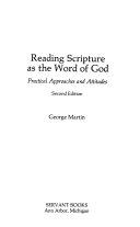 Reading Scriture as the Word of God : Practical approaches and attitudes /