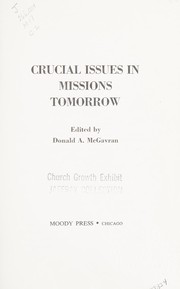 Crucial issues in missions tomorrow /