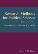 Research methods for political science : quantitative and qualitative approaches /