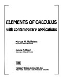 Elements of calculus with contemporary applications /