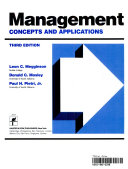 Management : concepts and applications /