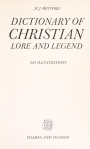 Dictionary of Christian lore and legend/