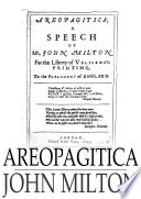 Areopagitica : a speech for the liberty of unlicensed printing to the Parliament of England /