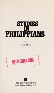 Studies in the philippians /