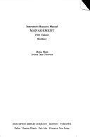 Instructor's resource manual Management /