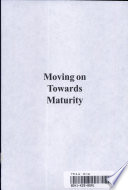 Moving on towards maturity : a manual for youth counseling /
