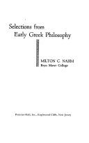 Selections from early Greek philosophy /
