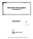 Elementary linear algebra : with appliations /