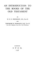 An introduction to the books of the Old Testament,
