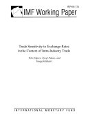 Trade sensitivity to exchange rates in the context of intra-industry trade /