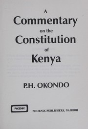 A commentary on the constitution of Kenya /
