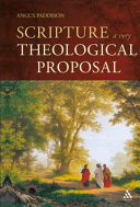 Scripture a very theological proposal /