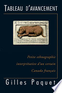 Tableau d'avancement petite ethnographie interpretative d'un certain Canada français /