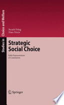 Strategic Social Choice Stable Representations of Constitutions /