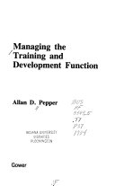 Managing the training and development function /