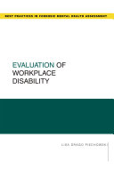 Evaluation of workplace disability /