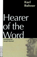 Hearer of the word laying the foundation for a philosophy of religion /