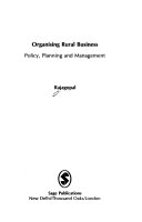 Organising rural business : policy, planning, and management /