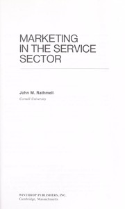 Marketing in the service sector /