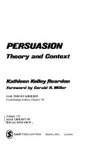 Persuasion : theory and context /