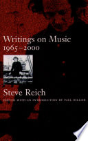 Writings on music, 1965-2000