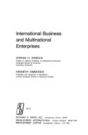 International business and multinational enterprises /
