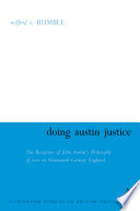 Doing Austin justice the reception of John Austin's philosophy of law in nineteenth-century England /