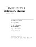 Fundamentals of behavioral statistics /