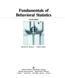 Fundamentals of behavioral statistics /