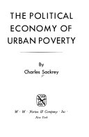 The political economy of urban poverty /