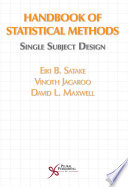 Handbook of statistical methods : single subject design /