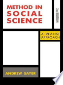 Method in social science a realist approach /