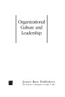 Organizational culture and leadership /