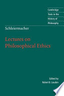 Lectures on philosophical ethics