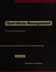 Operations management : productivity and quality /