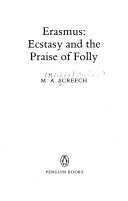 Erasmus : ecstasy and the praise of folly /