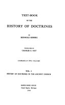 Text-book of the history of doctrines /