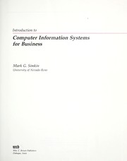 Introduction to computer information systems for business /