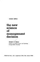 The New science of management decision /