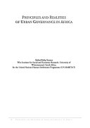 Principles and realities of urban governance in Africa /
