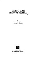Keeping your personal journal /