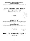Annotated bibliography in human ecology /
