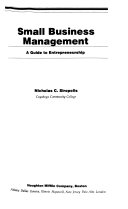 Small business management : a guide to entrepreneurship /
