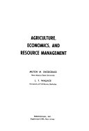 Agriculture, economics, and resource management /