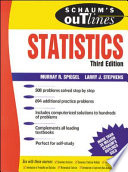 Schaum's outline of theory and problems of statistics.