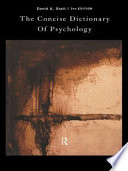 The concise dictionary of psychology /
